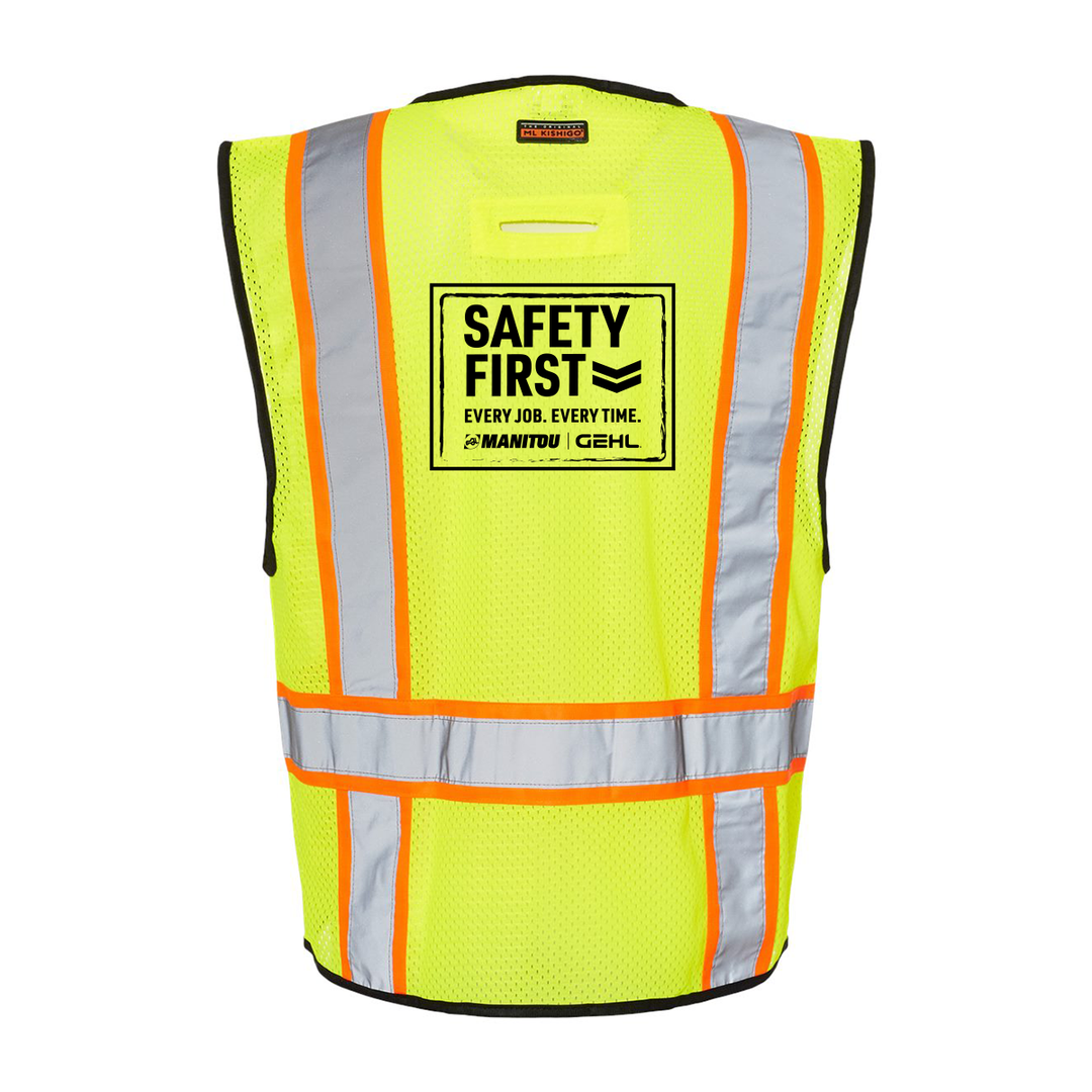 Unisex 6 Pocket Contrast Class 2 Vest