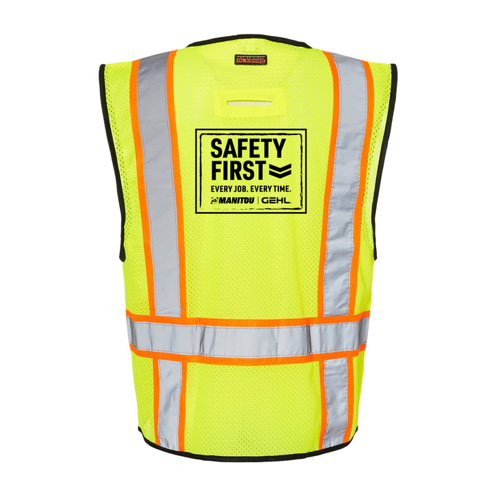 Unisex 6 Pocket Contrast Class 2 Vest